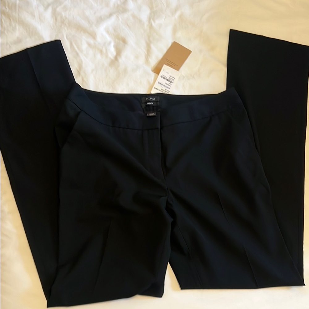 Halogen Black Straight Leg Pants Smooth Finish
